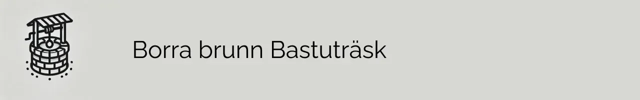 Borra brunn Bastuträsk